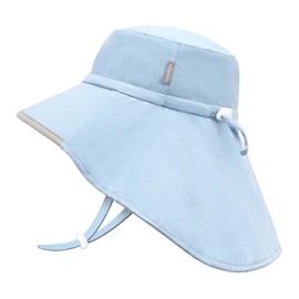 Duoyeree Baby Hat, Nursery Hat, Baby Cap, Kids (UPF 50+ UV Protection, Wide Brim with Sauce, Windproof Chin Strap) Children's Sun Visor, Sun Protection, Spring, Summer, Autumn, Cute, Foldable