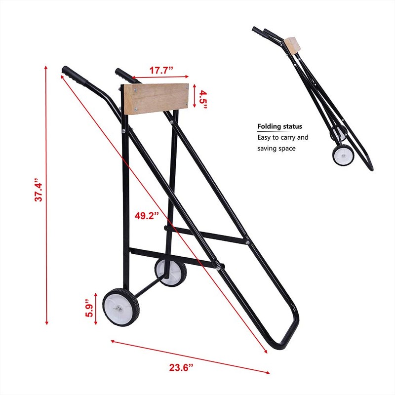 LEADALLWAY 220lb Outboard Boat Motor Stand Display Carrier Cart Dolly