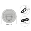 PATIKIL D-Ring Patch, 4 Pcs Stainless Steel D-Ring PVC Patch