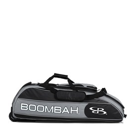 Boombah Beast Rolling Bat Bag - 40" x 14" x 13" - BB2C23 Black/Gray - Holds 8 Bats, Glove and Shoe Compartments