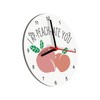 Glass Wall Clock - I Appeachiate You Pun Food Fruit