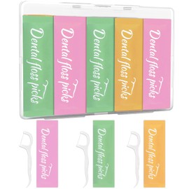 50 Count Dental Floss Picks, Individually Wrapped Flossers for Adults Multi-Color Oral Care, Disposable Tooth Floss Picks for Teeth, Travel Floss Bag for Hotel, Restaurant, Office, Car
