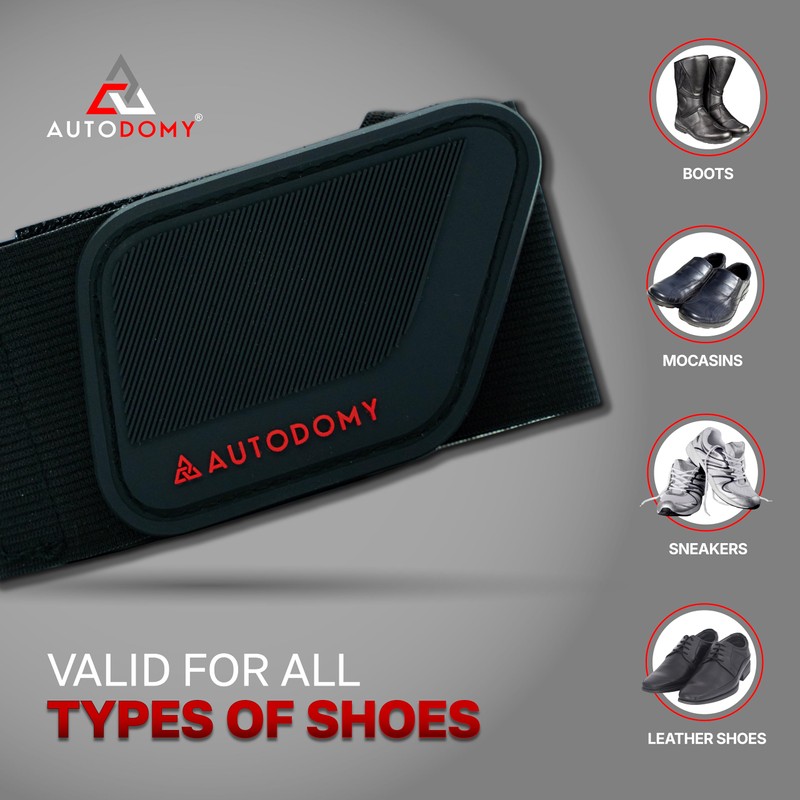 Autodomy Motorcycle Shoe Protector Scooter, ATV, Quad (Black)