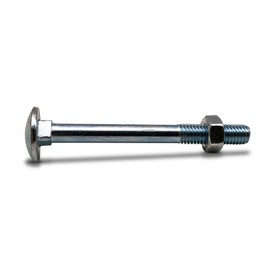 DOJA Industrial Carriage Bolts and Nuts Set, 8 x 80 mm, Pack of 20, Round-Head Bolts, Carriage Bolt with Locking Nuts, Round-Head Screws, Round-Head Screws, Threaded Screws
