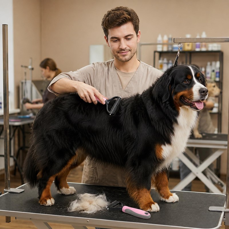 2-Piece Pet Grooming Set Undercoat Brush Dog Undercoat Brush for