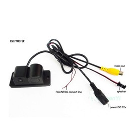 WEPECULIOR 2 in 1 Car Reverse Backup Video Parking Sensor Radar with HD Reversing Rear View Camera for Cars Auto Parktronic Sound Alarm