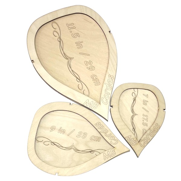 MB Cordas Macrame Leaf Feather Cutting Template Set of 3: