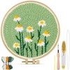 Punch Needle Kit, Daisy Punch Embroidery Kits for Adults Beginner,