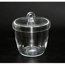 Quartz Crucibles Lab Crucible with Lids (10 ml, 50 ml, 100 ml; Temperature Tolerance up to 1450 °C) (100ml)