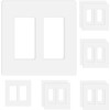 Screwless Decora Wall Plates 2-Gang Decora Switch Outlet Electrical Cover