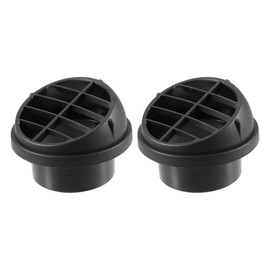ACROPIX Duct Hot Air Vent RV Car Bus Heater Pipe Universal 86mm Outer Diameter Black 2pcs