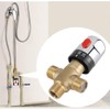 Thermostatic Mixing Valve Solid Brass G1/2 for Shower System Water