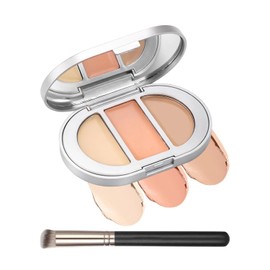 Erinde Paleta de Correctores de Cobertura Total en 3 Tonos, Corrector Facial Resistente al Agua para Las Ojeras, Maquillaje Corrector de Larga Duración, Ilumina la Zona Debajo de Los Ojos,#Z01