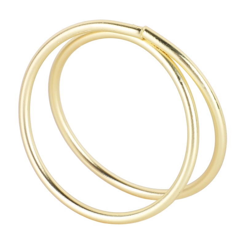 12pcs Spiral Napkin Rings Matte Gold Electroplating Prevent Fading Table