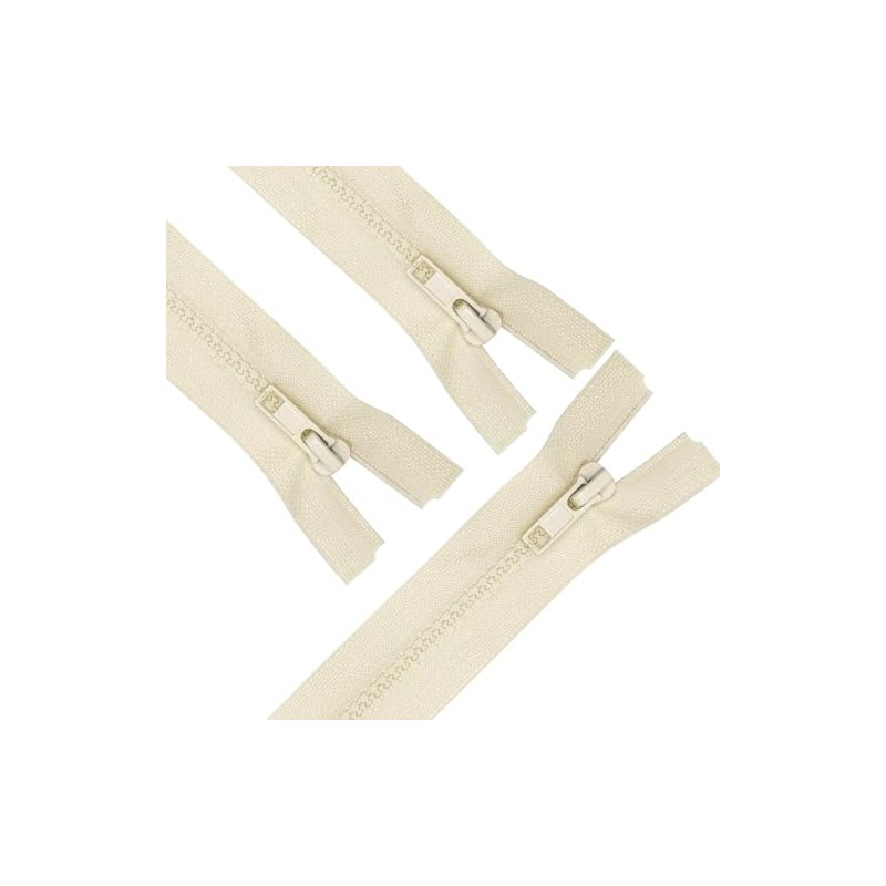 ANPURZII 3PCS #5 12 Inch Beige Separating Jacket Zippers for