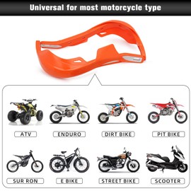 JFG RACING - Protector de mano universal para motocicleta, barra de cepillo para polvo de aluminio, para Surron Off Road ATV para motocross, Dirt Bike Enduro, color naranja