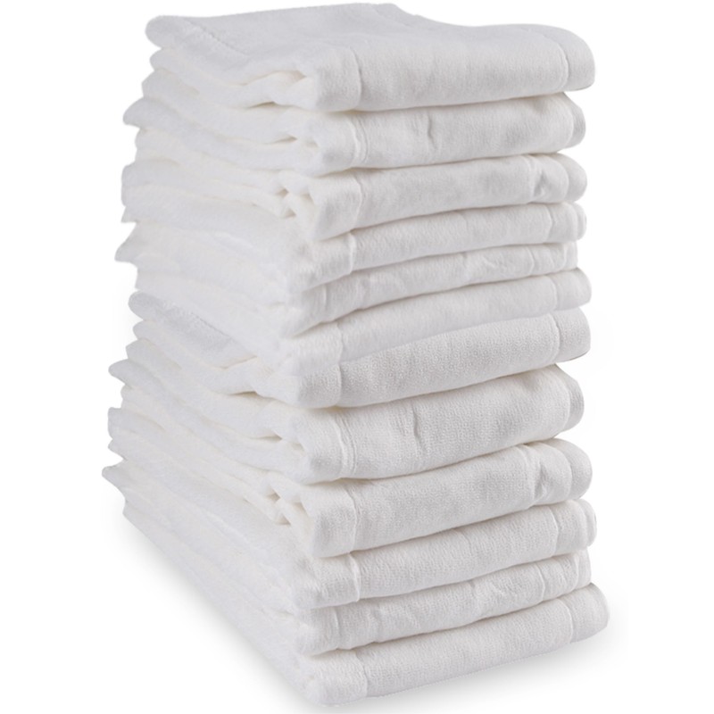 Prefold Cloth Diapers - Premium Cotton, Fasoar 3 Ply Environmental
