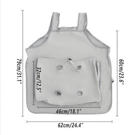 AIMALL Pet Kangaroo Apron Carrier Suit – Adjustable Non-Sticky Cat Holding Suit for Small Pets Up to 15 lbs, 31.1x24.4 Inches, Soft Polar Fleece Material