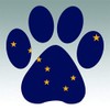 Alaska State Shaped Paw Print Sticker Premium Decal Die Cut