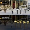 10 Pack Christmas Solar Pathway Lights, Snowflake Outdoor Decorations