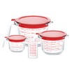 KOMUEE 4 Piece Glass Measuring Cups Set, 5 Oz, 1-Cup,