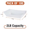 2lb White Paper Food Trays - Pack of 100ct