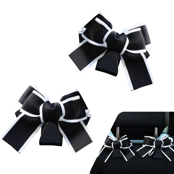 Anyhut 2 PCS Car Purse Hooks - Cute Bow Design