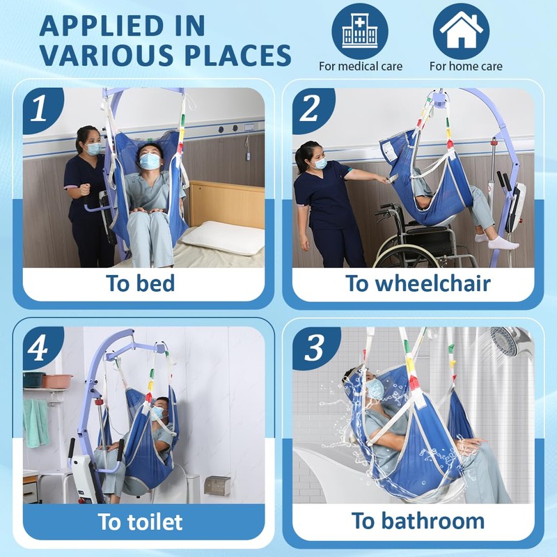 EZ Assistive Hoyer Lift Sling with Commode - Patient Lifting