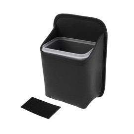 RATCHROLL 1 Pcs Universal Car Trash Can Hanging 6.7" Length 3.9" Width 9.8" Height Trash Bin Black Faux Leather
