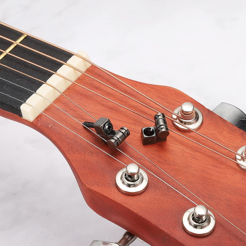 sourcing map Guitar Roller String Tree Retainer String Guides Black