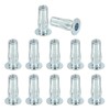 PATIKIL 12 Pcs Multi-Grip Rivet Nuts, M5 Pre-Bulbed Shank Flat