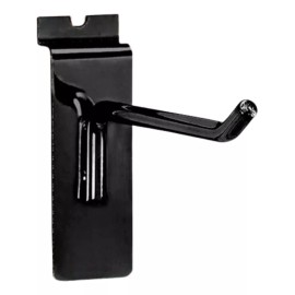 Decora Gancho Blister Panel Ranurado Exhibipanel Caja 100 Pzs Negro