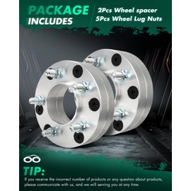 SCITOO 4Pcs 4x4.5 to 5x4.5 Wheel Adapters 1" Bore 73.1mm Studs 1/2 Fit for Suzuki Reno for Kia Optima Spectra Spectra5 for Honda for Accord Prelude for Hyundai Accent Elantra Sonata Tiburon