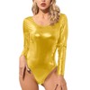 BODYWEAR LTD – Women’s Long Sleeve Leotard PVC Leather/Wet Look