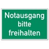 Sign Notausgang bitte freihalten PVC 20 x 30 cm (Rescue