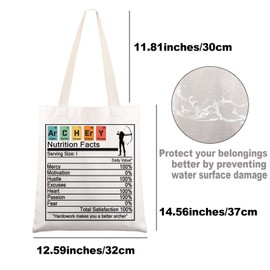 MYSOMY Archery Tote Bag Archery Lover Gifts Archer Gifts Archery Coach Shoulder Bag Gifts for Archers Sports Fans (Archery tb)