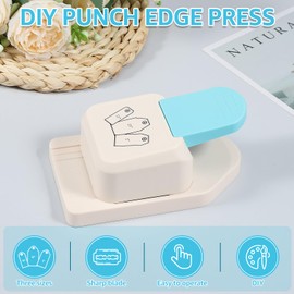 3 in 1 Corner Rounder Punch,1.5in 2in 2.5in Corner Cutter, Portable Corner Paper Punch, Small Hole Round Corner Trimmer Cutter for Paper Crafting Scrapbooking Cards Arts DIY Projects(flat angle)