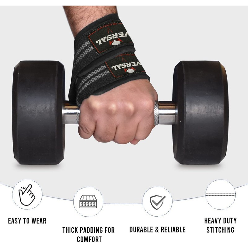 VERSAL Weight Lifting Straps Figure 8 Lifting Straps Neoprene Padded