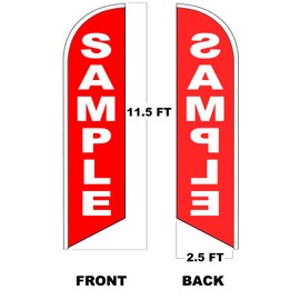 4 Less Co NOW HIRING Windless Swooper Flag Feather Banner Sign 2.5x11.5 Feet Tall (Flag Only) rb