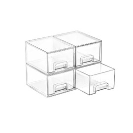 Dile adiós al caos en tu tocador con Vtopmart: Esta innovadora solución de Sistema de Cajones Organizadores de Acrílico Transparente trabaja para maximizar el espacio.