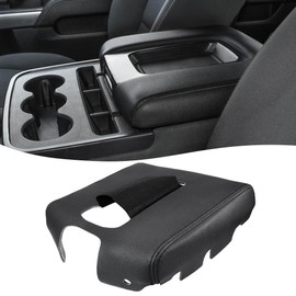 Eaglecover Center Console Armrest Cover Replacement for 2014-2018 Chevy Silverado & GMC Sierra 1500 2500 3500, Vinyl Leather Arm Rest Protector, Anti-Scratch, Black (Jump Seat Only)