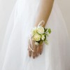 MAFELOE Artificial Corsage Boutonniere, Light Yellow+Champagne, 2 Pieces