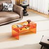 solaround Acrylic Coffee Table for Living Room Clear Rectangle Lucite
