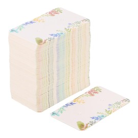 TEHAUX 100pcs Paper Jewelry Display Cards for Earrings and Necklaces Multi Floral Design for Craft Shows and Jewelry Storage