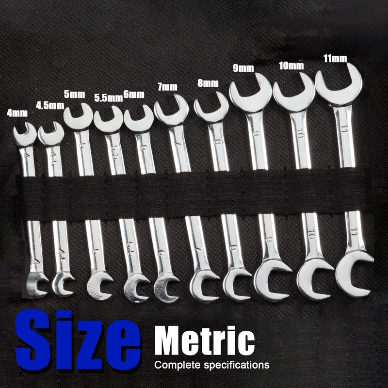 SPEEDWOX Double-ended Spanner Set, Thin Spanner Set, 10 Piece Set,