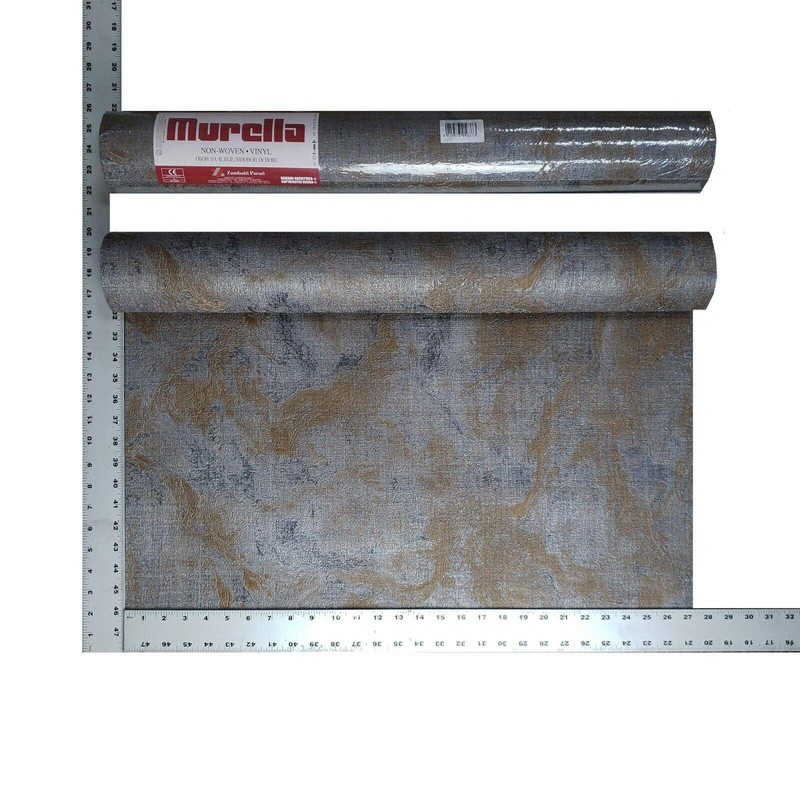 Modern Wallpaper Rolls Charcoal Gray Bronze Metallic Textured Plain Faux