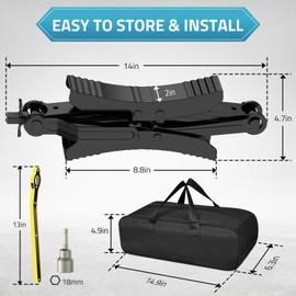PAULINN Camper RV Wheel Chock Stabilizer 2 Sets for Travel Trailers Heavy Duty X Chocks Fits 3.5" to 12" Wheel Gaps