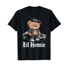 Lil Homie Hip Hop Teddy Bear Lowrider Chicano Cholo T-Shirt
