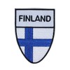 Finland National Flag Shield Patch Badge Country Embroidered Iron On