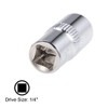 sourcing map 1/4-Inch Drive by 8mm Deep and Shallow Socket